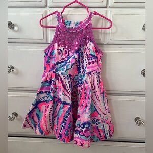 Lilly Pulitzer Pink and Blue Patterned Kids Dress